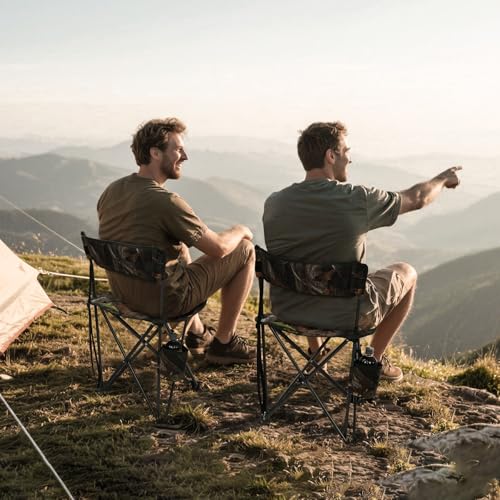 Image of REDCAMP 2 Pack Tall Tripod Chairs for Adults, Folding Lightweight Portable Golf Chairs
