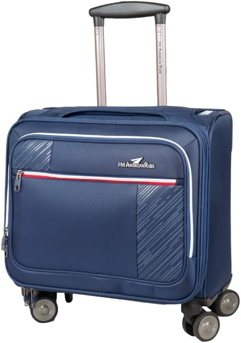 Rider Premium Polyester Soft Shell 379 Trolley Bag | Blue | 17 in