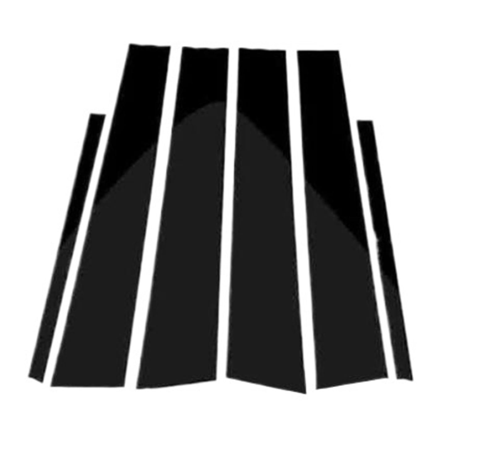 Mashrgx Glossy Black Carbon Fiber Car Window B-Pillar Trim Sticker For 3 Series E90 2005-2012 Door Pillars Wrap Film Car Accessories Automotive Window Door Seals(Glossy Black)
