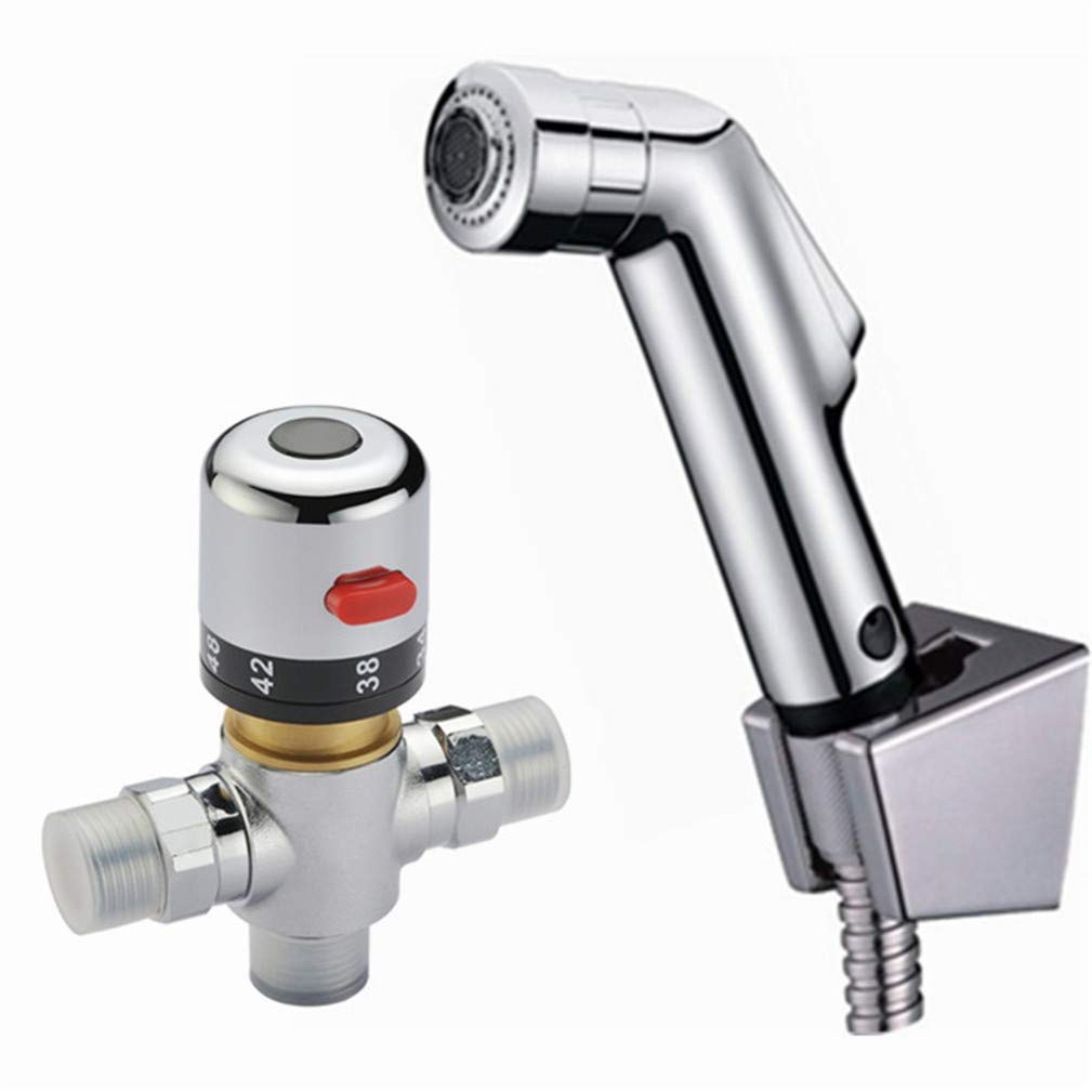 38 Degress Válvula Mezcladora Termostática Juego De Ducha De Mano Spray Shattaf Bidet Sprayer Jet Tap Douche Kit Limpieza Anal Culo Bidet Dusche Shattaf