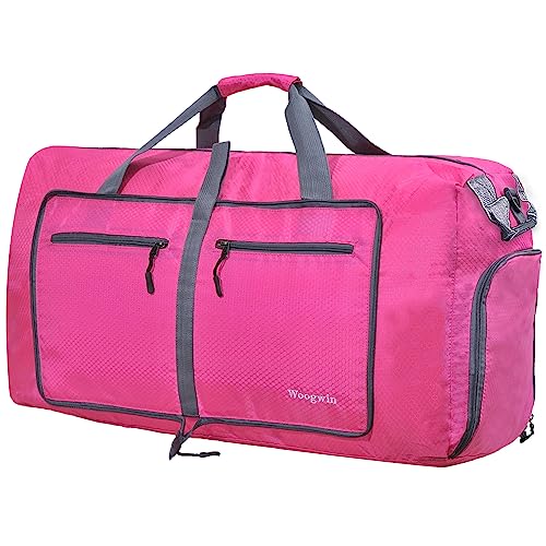 ehsbuy 100L Bolsa de Viaje Plegable Bolsa de Viaje Hombre y Mujeres Bolsa Deporte Impermeable Grande Bolso Ligero de Fin de Semana con Compartimento de Zapatos