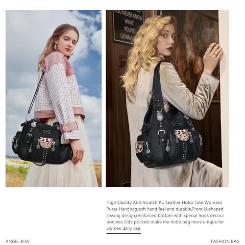 Image of Angel Kiss Purses for Women Soft PU Leather Large Hobo Bags for Women Shoulder Bag | Soft