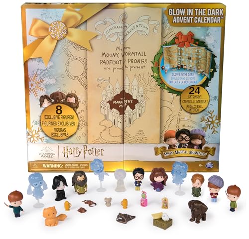 WIZARDING WORLD HARRY POTTER - CALENDRIER DE L'AVENT MOMENTS MAGIQUES - Calendrier de L'Avent pour Noël Avec 24 Surprises, Figurines et Accessoires - Harry Potter - Jouet Enfant 6 Ans et plus