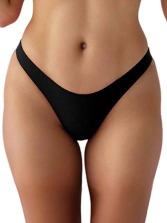 Womens Cheeky Bikini Bottom High Cut Brazilian Swim Bottom