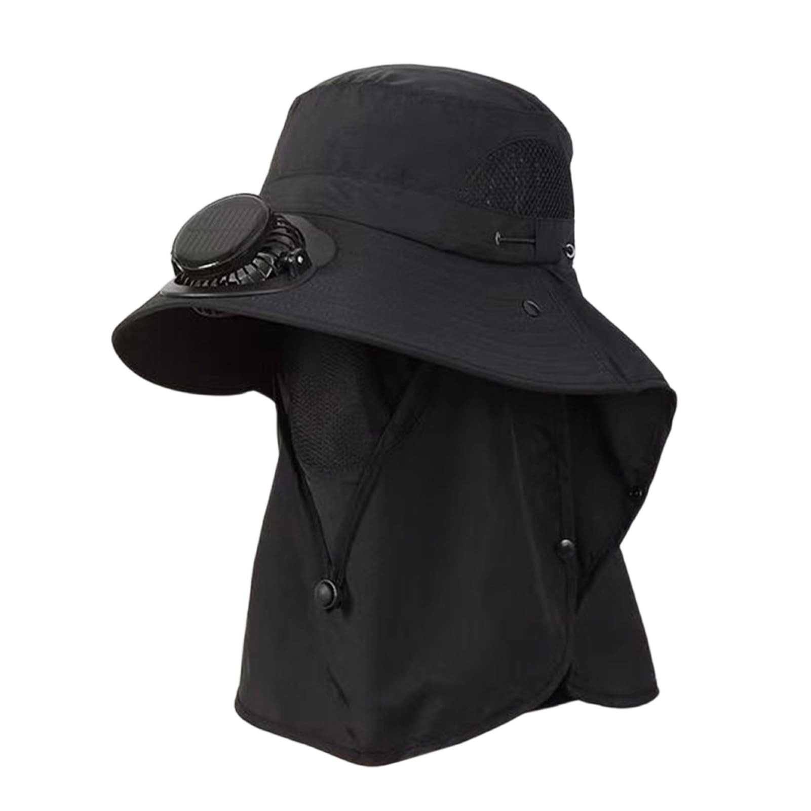 matumou Solar Hat Outdoor Cooling Hat with Neck Flap Face Cover Wide Brim Breathable for Hiking Fishing