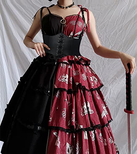 Black Leather Corset Belt for Women,Black Corset Bodysuit,Waist Cincher Belt3