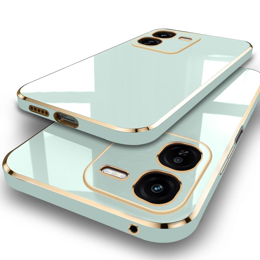 TheGiftKart Luxurious Golden-Plated Back Cover Case for iQOO Z9X 5G | Raised Lips for Camera & Screen Protection | Shockproof Design | Stylish Back Cover Case for iQOO Z9X 5G (TPU, Green) (B0D48S176F) Amazon Price History, Amazon Price Tracker
