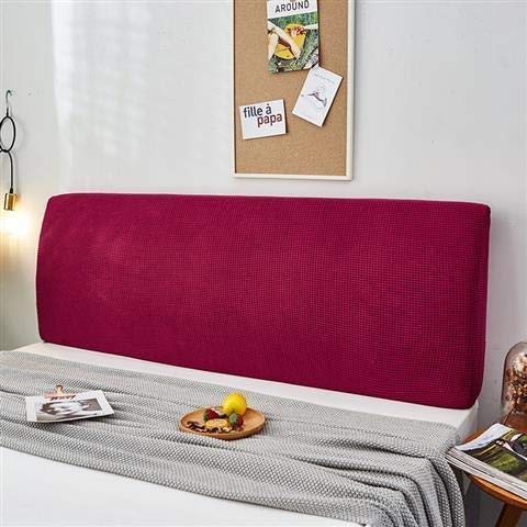 Nordic Luxury Bed Headboards Slipcover Elastic Bed Head Cover 360° All Inclusive Backrest Cover Dust-proof Protective Cover For Queen King Size Wood Leather Beds (Color : R, Size : 150cm)