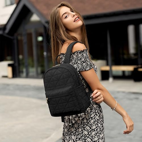 Image of REVOTRA Backpack for Women, Small Backpack, Mini Puffer Quilted Bag Water-Resistant Casual Daypack for Travel College Gym