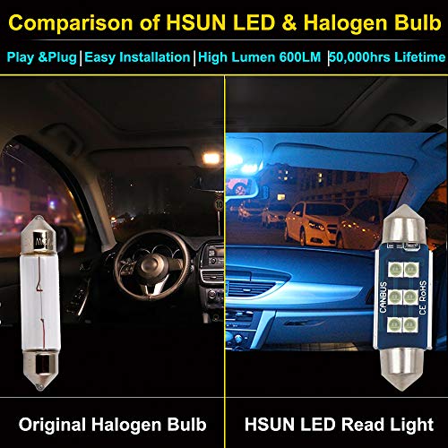 Bombilla LED HSUN Festoon C5W 39mm 6000K Ice Blue miniatura 4