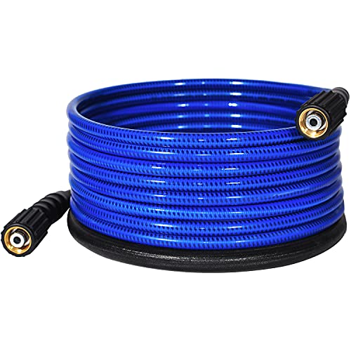 YAMATIC Ultra Flexible Pressure Washer Hose 3200 PSI 1/4â€ x 25 ft. For M22-14mm Thread Gas Power Pressure Washer & High Electric Pressure Washer