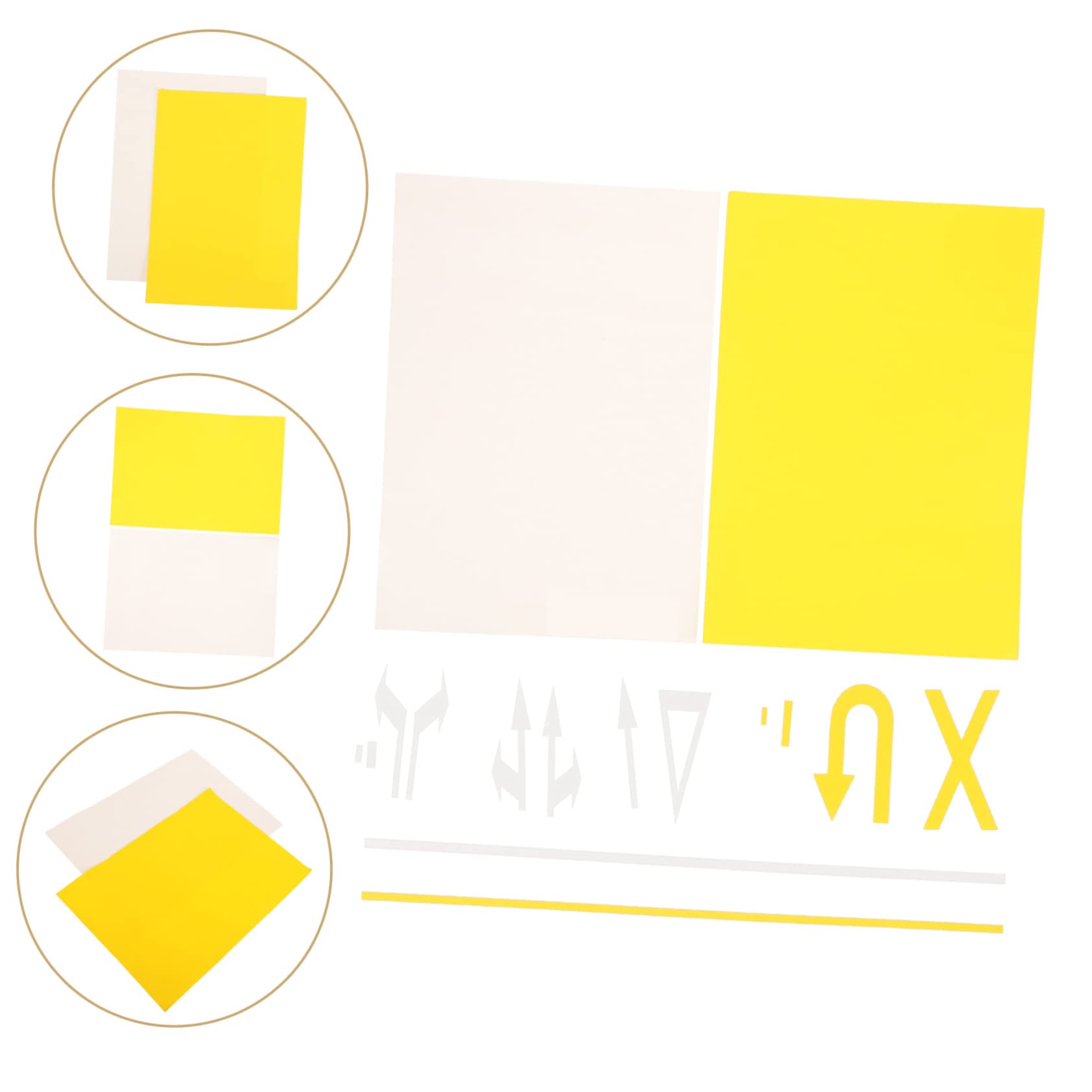 Totority 4sets Stop Stickers Highway Road Tape DIY Traffic Track Portable Light Easy to 2sheets*4