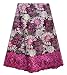 SanVera17 African Lace Net Fabrics Nigerian French Fabric Rope Embroidered and Manual Beading Guipure Cord Lace for Party Wedding 5 Yards (Rose)