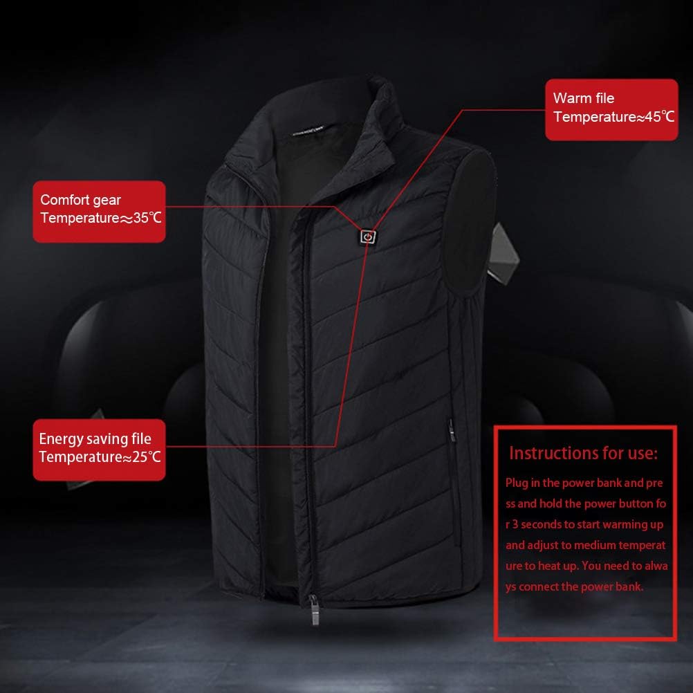 Heated Vest for Men Women Rechargeable Electric USB Warm Heating Fishing Vests for Hunting Camping