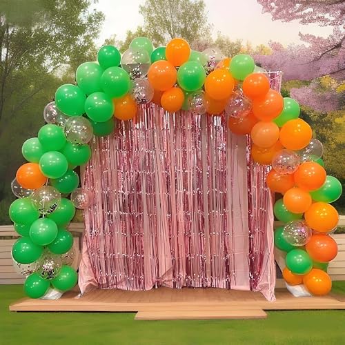 XIKSXITN 12inch Green Orange Balloons with Green Orange Confetti Balloons Perfect for Party Decorations,Pack of 50 by Xiksxitn - Used condition - Image 7