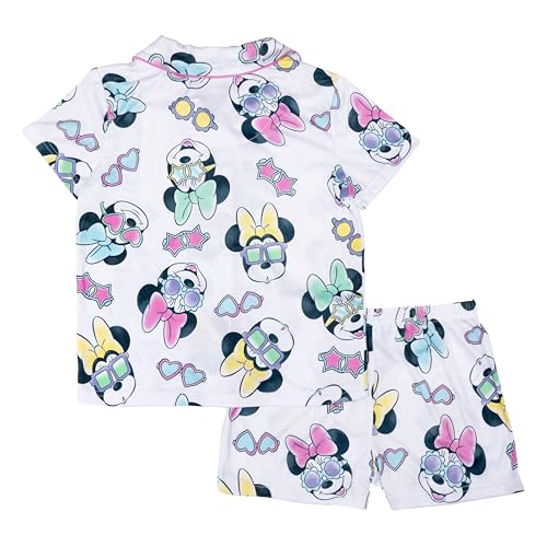 Disney Girls' 2-Piece Loose-fit Button Down Pajama Set, Soft & Cute for Kids4
