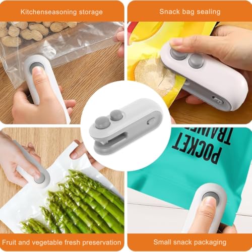 Image of ANTIL'S Mini Sealing Machine - Portable Handheld Sealer Clip for Food, Snacks, Chips | Plastic Bag Heat Sealer for Freshness & Storage | Multicolor (Pack of 1) multi