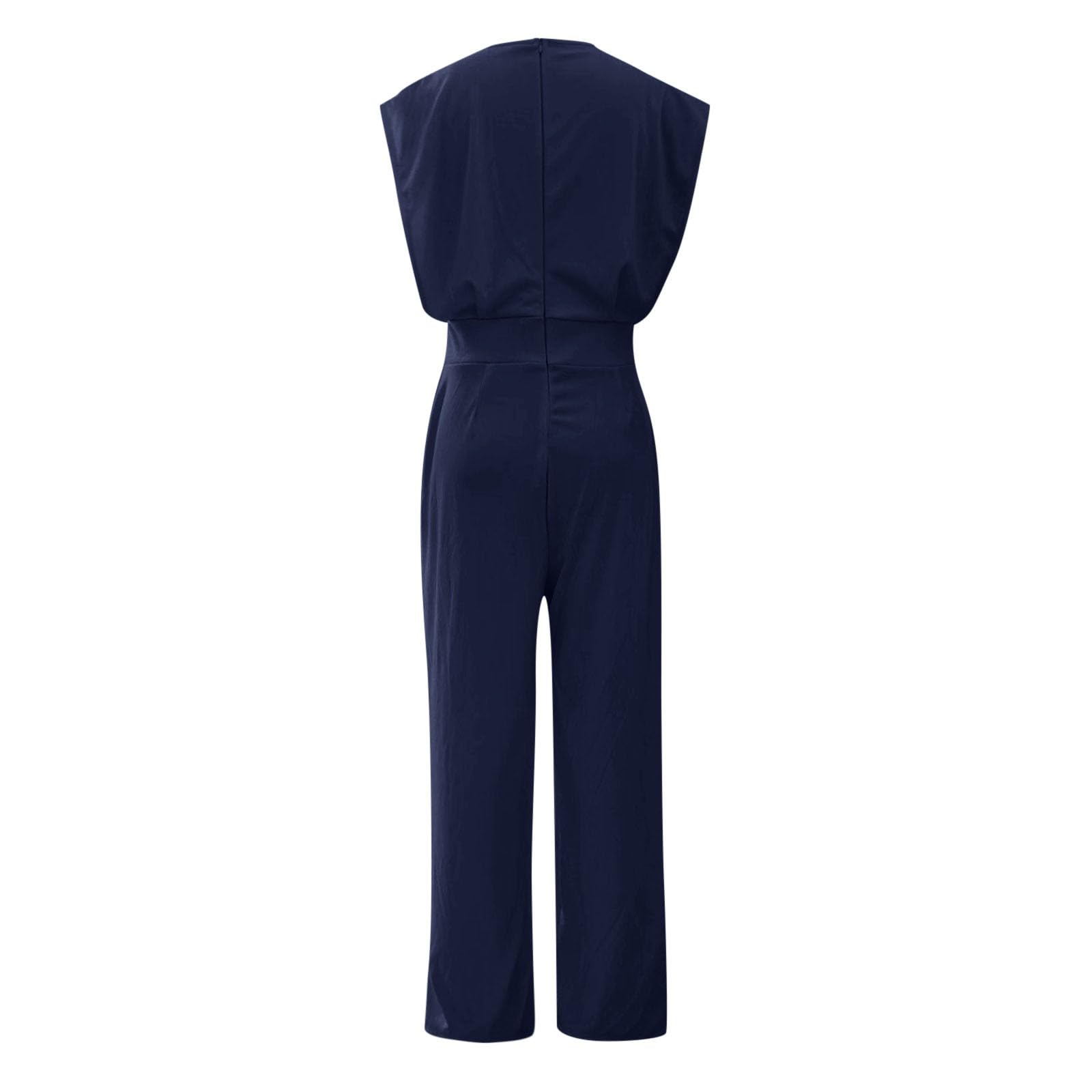 Tuta Estiva Donna Elegante Pantaloni Moda Confortevole Vita Alta Tute Leggero Casual Monopezzi Jumpsuit Lunga a Gamba Larga per Cerimonia Party
