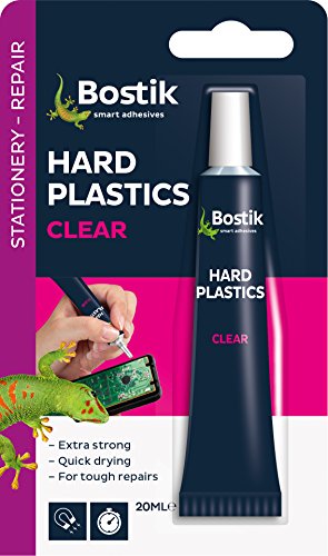 2 x Bostik Glu n Fix Hard Plastics Clear Extra Strong Adhesive Glue 20ml 80214
