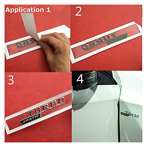 YUYANGZHI Letter Embleem Turbo 4Matic A M G Badge Fender Supercharge Logo Auto Styling Sticker Fit voor Mercedes Benz… - Afbeelding 6