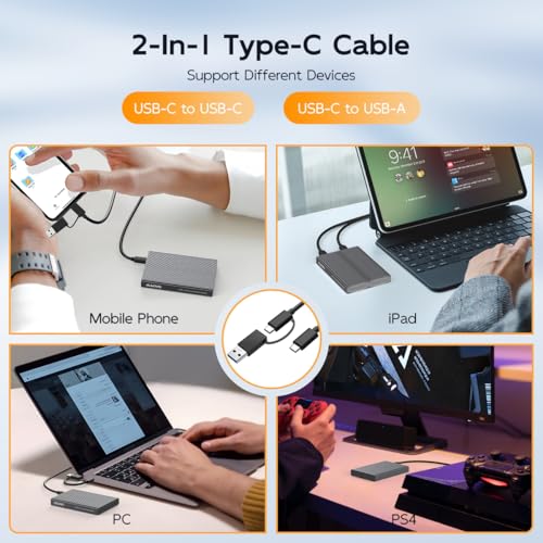 Caja externa para SSD M.2 PCIe NVMe Dual Bay MAIWO miniatura 6