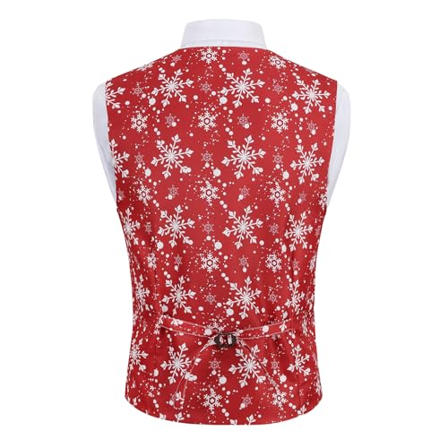 Colorful House Men Ugly Christmas Suit Vest and Tie Set - Adult Funny Holiday Waistcoat Costume2