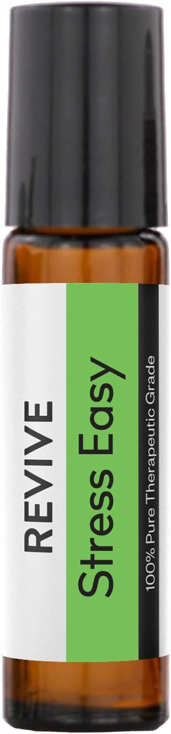 Stress Easy Roll-On by Revive Essential Oils - 100% Pure Therapeutic Grade, for Diffuser, Humidifier, Massage, Aromatherapy, Skin & Hair Care