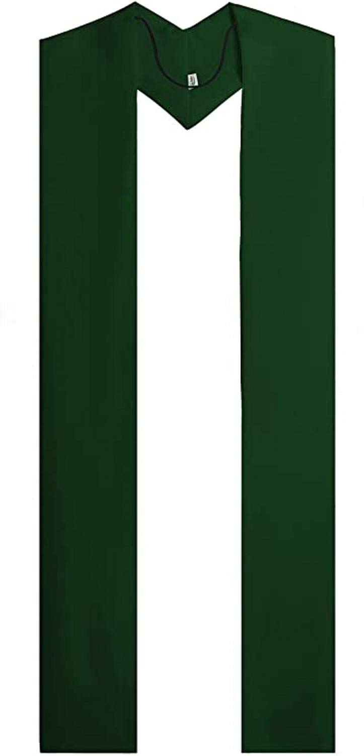 Graduatepro Unisex Emerald Adult Clergy Stole Church Pastor Wedding Priest Choir Sash Satin Plain 94"/240Cm