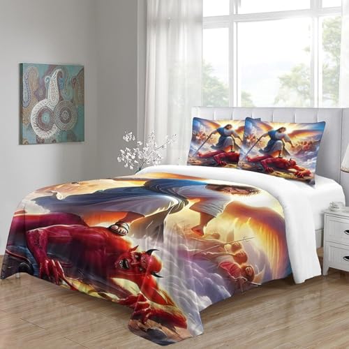 Housse de couette Jésus Amour et Espoir pour envelopper vos nuits de bienveillance chrétienne - 6