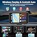 Portable Apple Carplay/Android Auto Screen for Car, 7 Inch HD Touch Screen Wireless Car Play with Backup Camera, Voice Control, BT, FM, Mirror Link for All Vehicle