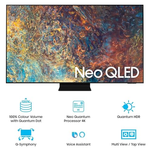 Image of Samsung 247 cm (98 Inches) 4K Ultra HD Smart Neo-QLED TV (QA98QN90AAKXXL, Titan Black)