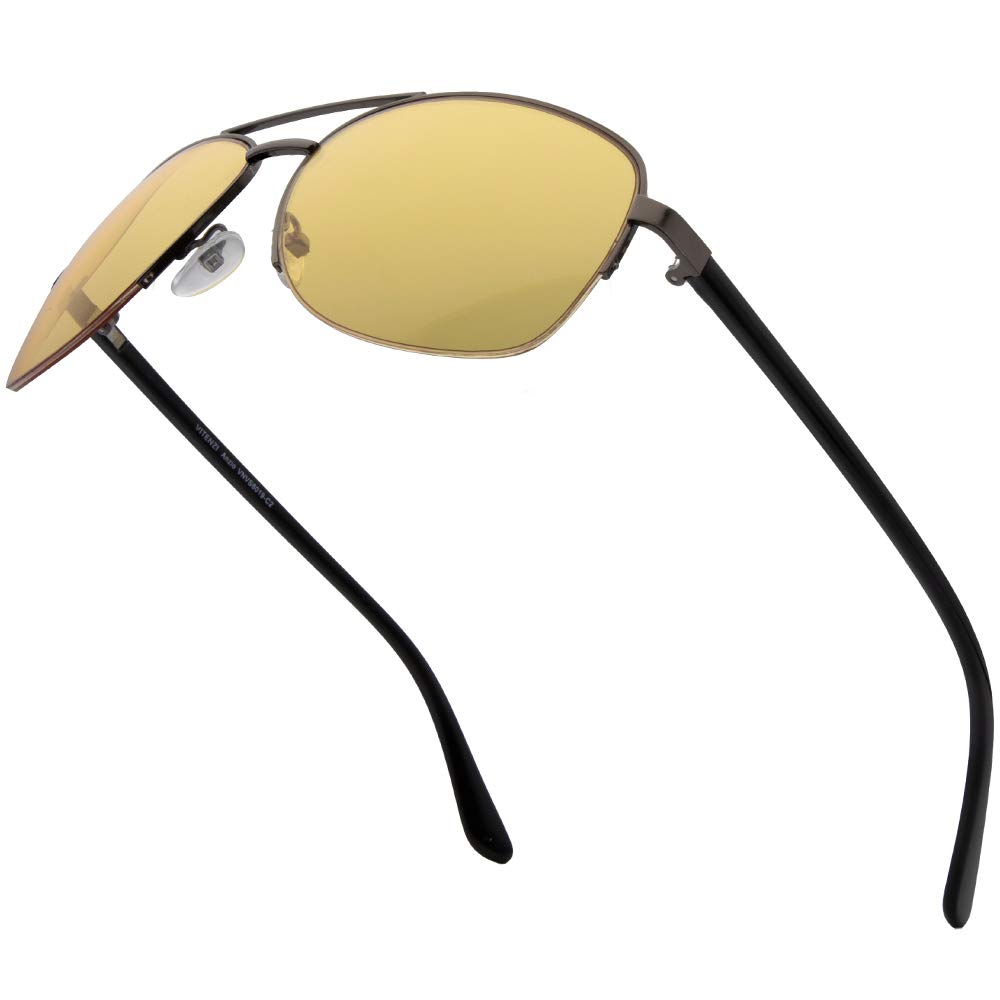 VITENZINight Vision Glasses for Men and Women Anti Glare Safety for Night Day Driving HD Yellow Tinted Sunglasses Anzio