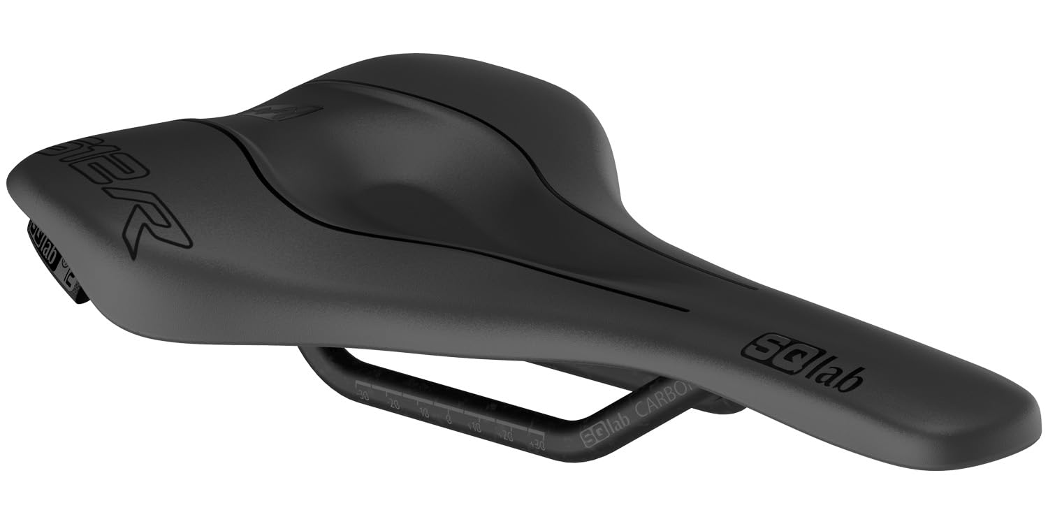 SQlab 612 R Ergowave Carbon Unisex – Adults Bicycle Saddle, 13 cm, Black, Composite Material with Gel Pad, Mountain Bike, Up to 90kg Rider Weight