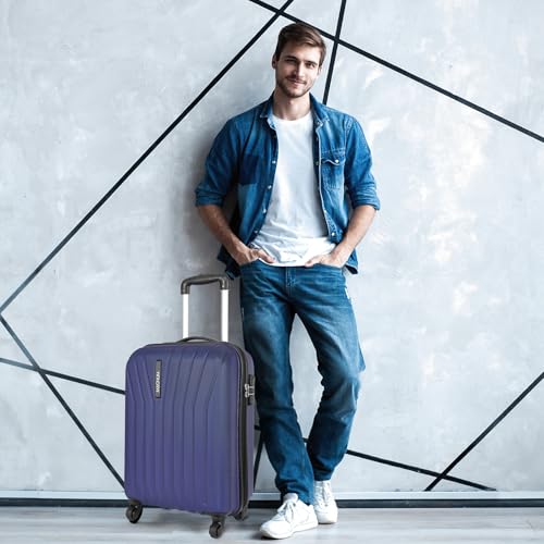 Image of Safari Magnum Jumbo 53 Cm Cabin Trolley Bag Carry-on Hard Case Polycarbonate 4 Wheels 360 Degree Wheeling Luggage, Travel Bag, Suitcase for Travel, Trolley Bags for Travel, Midnight Blue