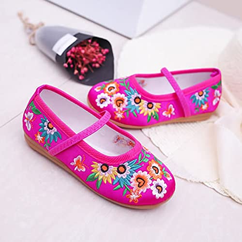 IDOTTA Girls Costume Shoes For Cosplay Embroidery Mary-Jane Flats Shoes4