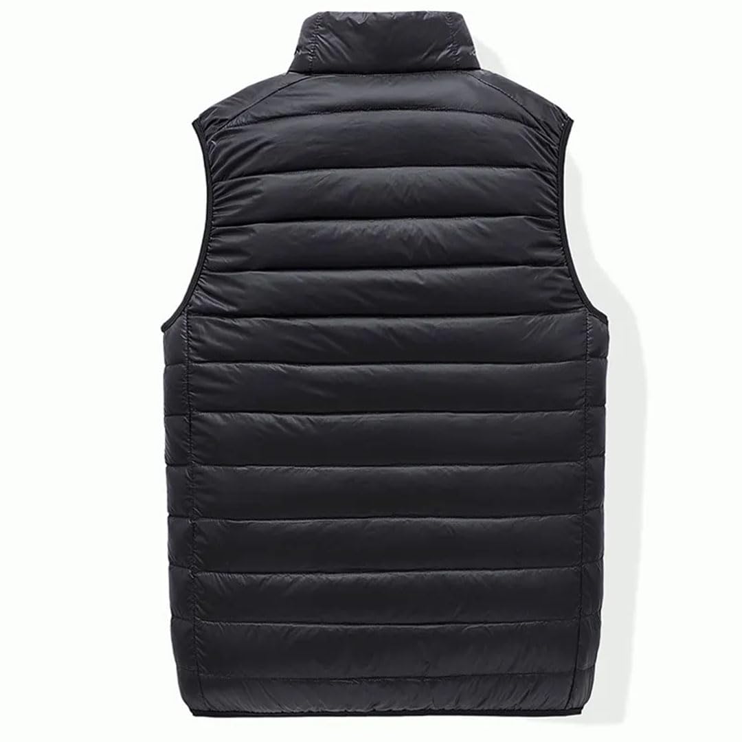 Vogrtcc Chaqueta De Plumón Chaleco Chaqueta Ligera Hombres Abrigo Fino De Plumón De Pato