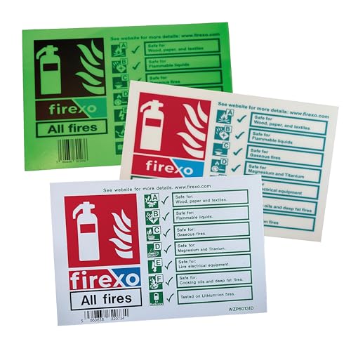 Firexo Brandblusbord - Geborsteld Stalen Borden voor Kantoren, Bedrijven & Gebouwen - Brandveiligheid voor Klasse A, B, C, D, Elektrisch, F & Lithium-ion Branden