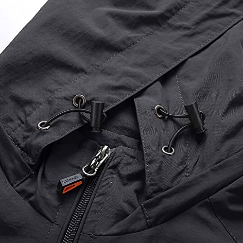 Mens Lightweight Waterproof Jacket Spring Outdoor Hiking Windproof Rain Hooded Jackets Tactical Cycling Bomber Coat3