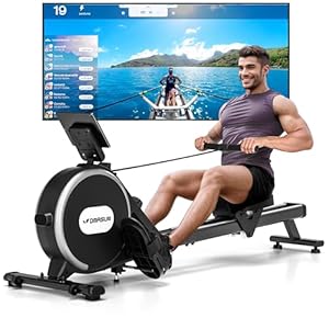 Rowing Machine, DMASUN Upgrade Magnetic Rowing Machines for Home Gym with 16 Levels Quiet Resistance – 350LB Capacity Rower Machine with App Compatible & Comfortable Seat