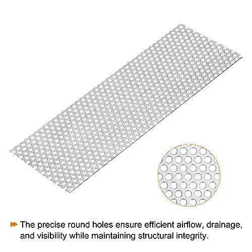 Patikil PTA230608TT000149EU 11.8 Inch X 4 Inch 304 Stainless Steel Perforated Sheet thumb #2