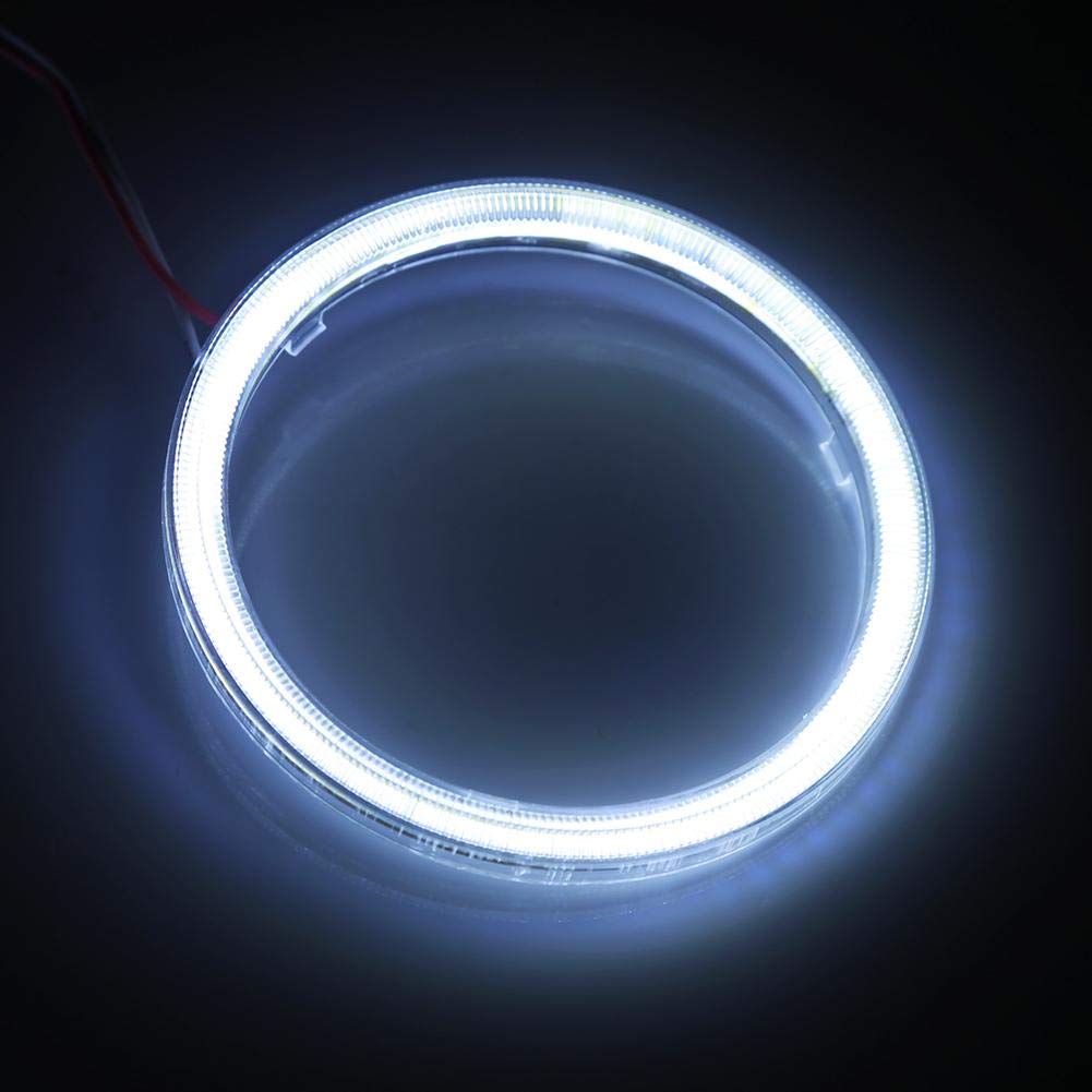 Qiilu COB Angel Eyes phare, 1 paire Auto Halo Anneaux Angel Eye COB Puces Phare DRL LED Pour Voiture De Moto(120mm)