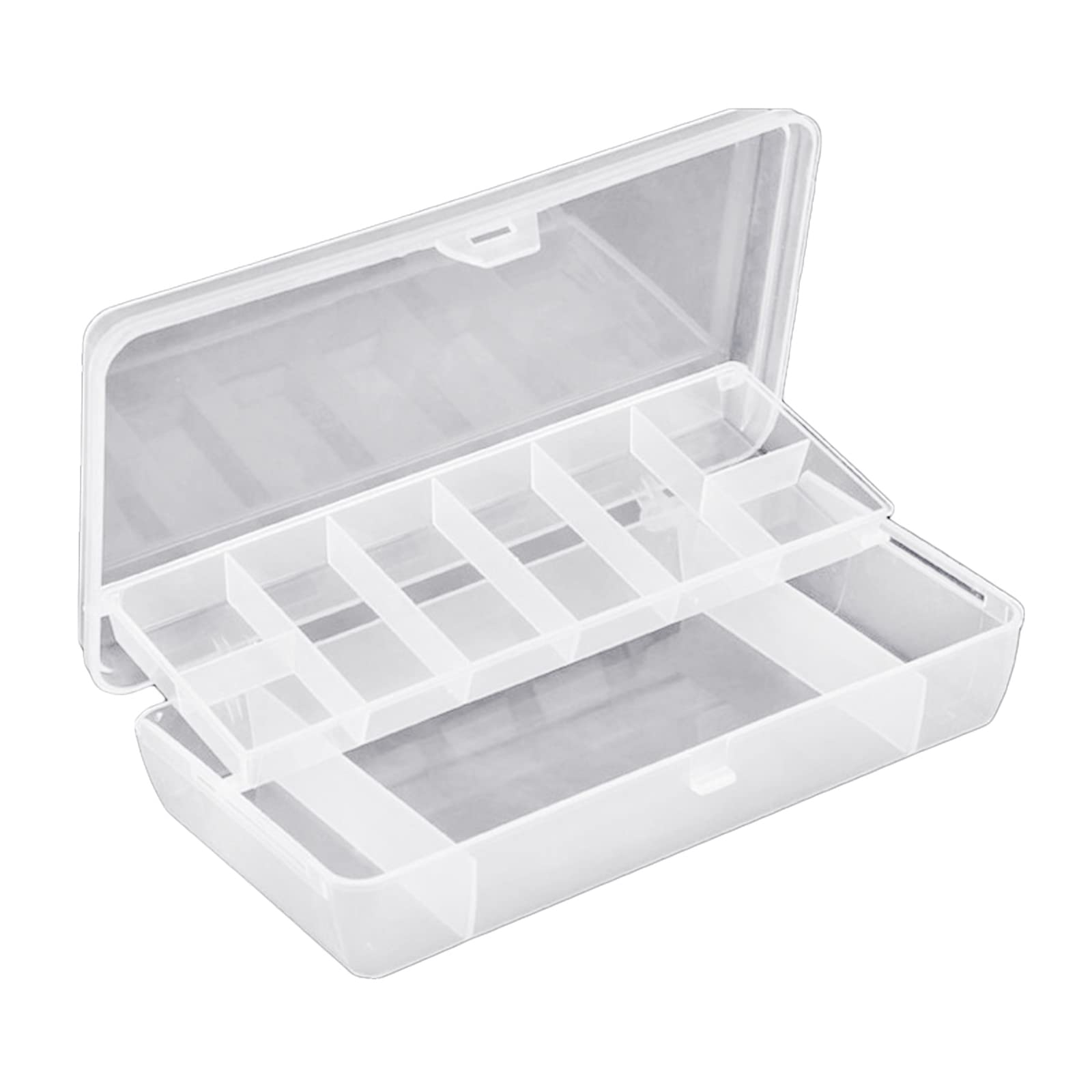 Upgraded Tray Compartments Fishing Lure Tackle Box Two-Sided Storage Cases for Putting Hooks Small Items Parts Boxes for Organizing with Lids Small Box