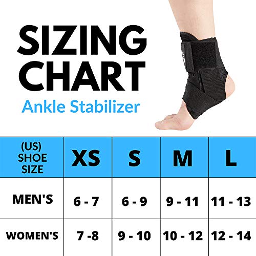 Enkelbrace voor dames en heren, Lace Up Ankle Support Brace Stabilizer voor Sprained Ankle (X-Small) - Image 3