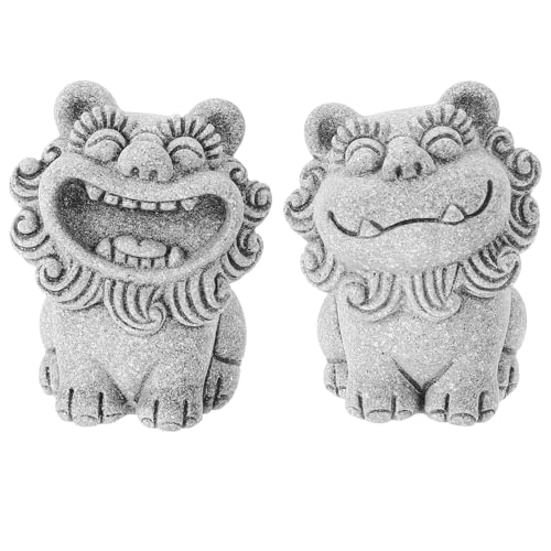 Mini Estatua León Decoración Fengshi Ye para Escritorio
