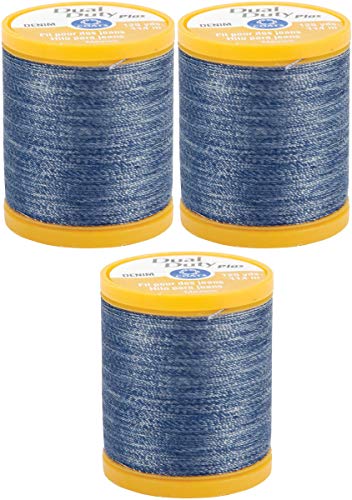Lista de Mezclilla Azul Top 5. 43 Coats & Clark S976-4665 - Hilo de mezclilla doble de servicio Plus, 125 yardas, azul vaquero (reales)