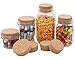 Cork Lids/Stoppers for Mason, Ball, Canning Jars (4 Pack, Wide Mouth)