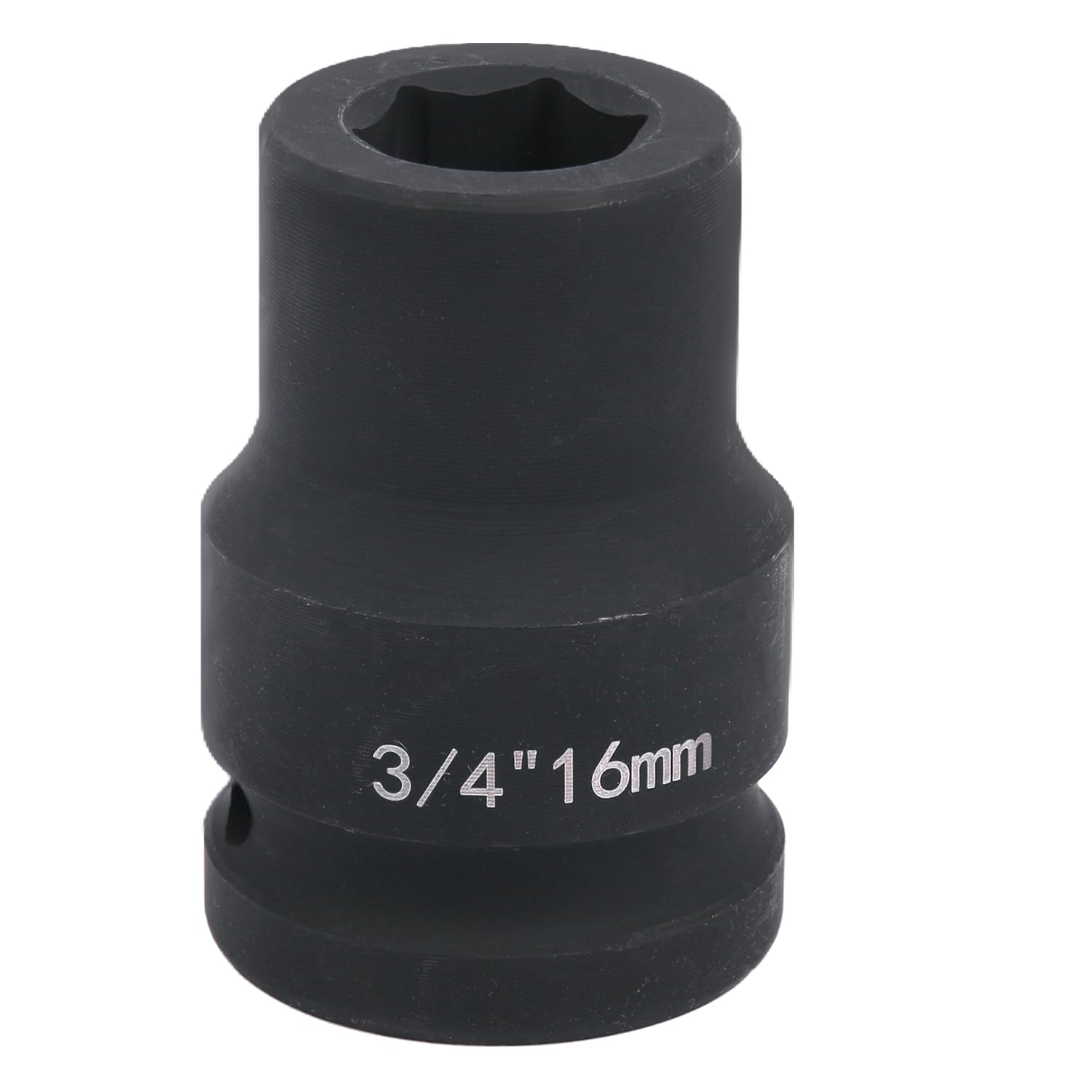 Uxney 3/4" Drive 16mm Impact Socket，6-Point Chrome Molybdenum Steel, for Heavy-Duty Truck and Automotive Repair, Metric — image 1