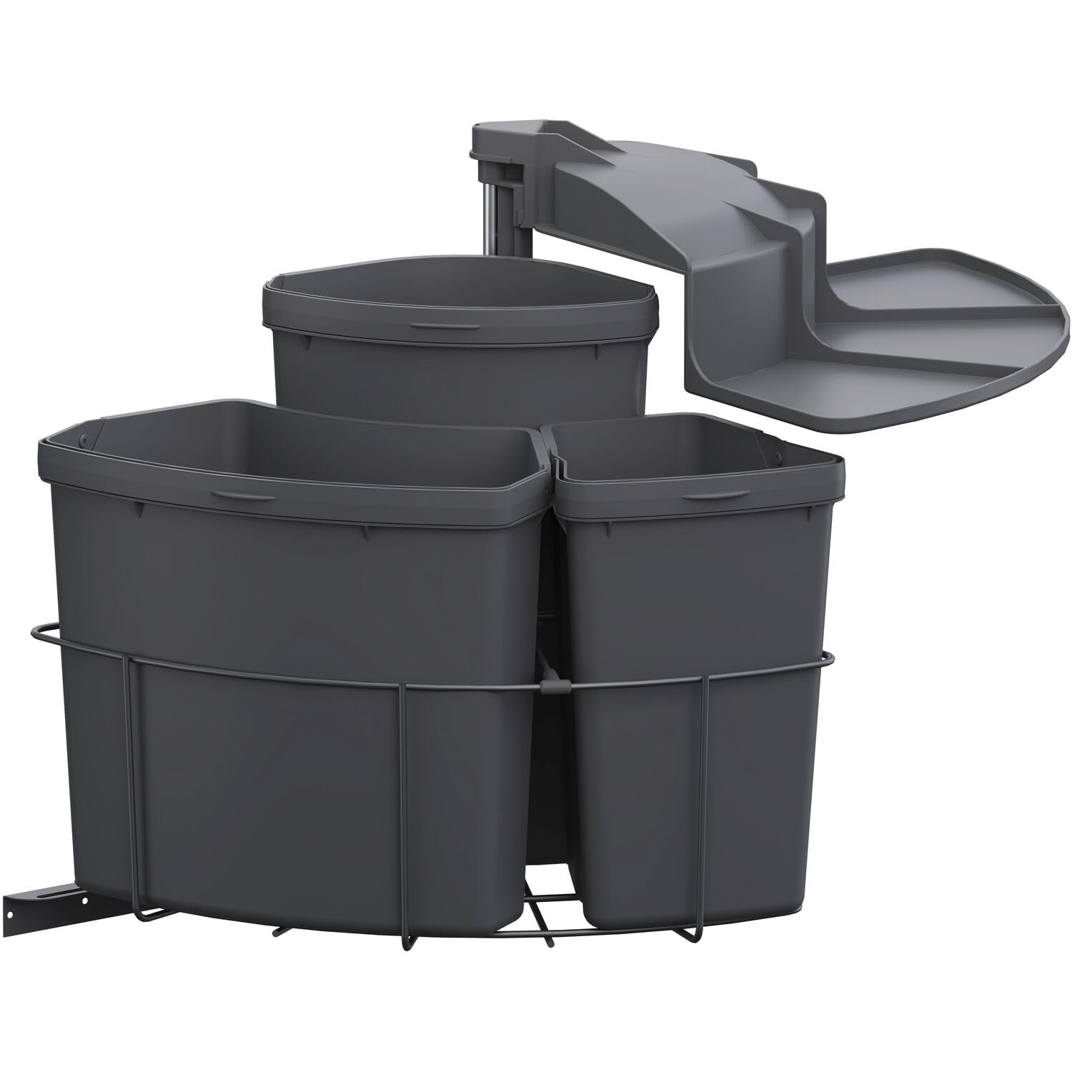 VS ENVI Centre Built-In Waste Bin with 3 Compartments Lava