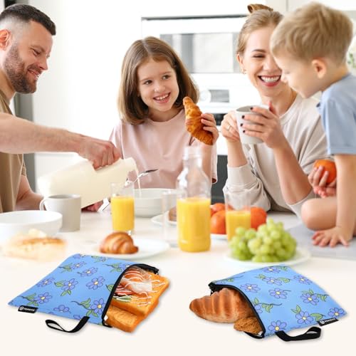 Bolsas reutilizables para snacks, set x3, estilo floral miniatura 7
