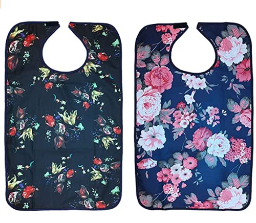 SHANGHh Adult Bibs Waterproof Washable Dining Bibs Reusable Clothing Protector fit for the Elderly,Patient